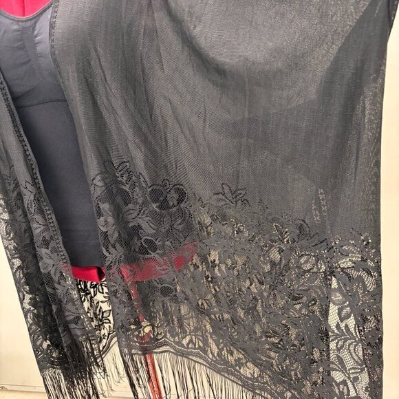 NORTH BOHÈME - SCHWARTZ BLACK LACE KIMONO - Picture 4 of 11